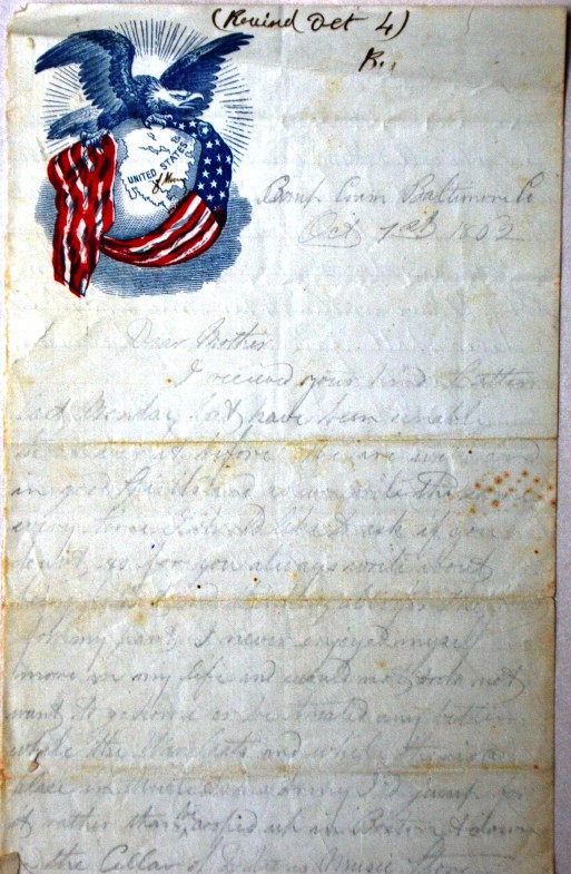 George Henry Moulton October 1, 1862 letter