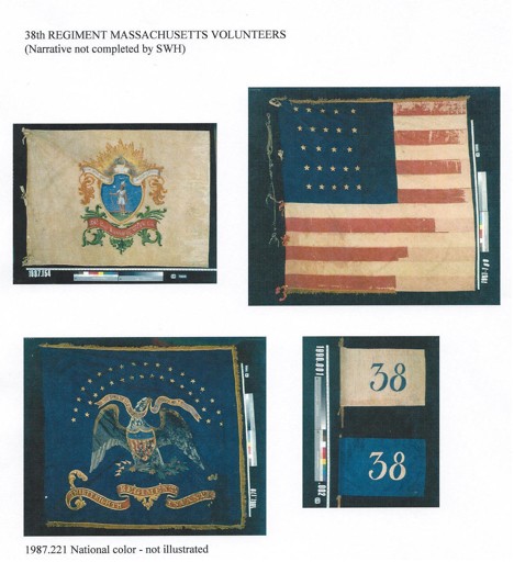 Flags carried by the 38th Regiment Massachusetts Volunteers