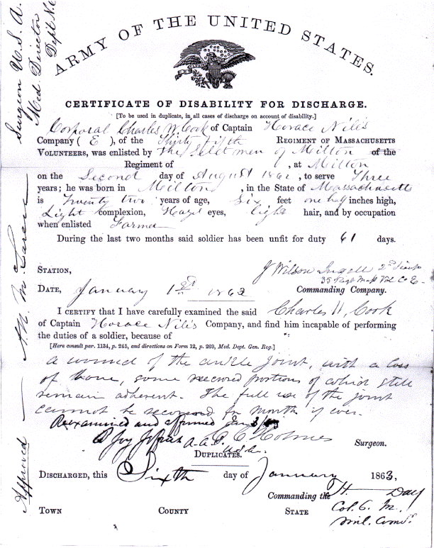 Certificate of Disability for Discharge