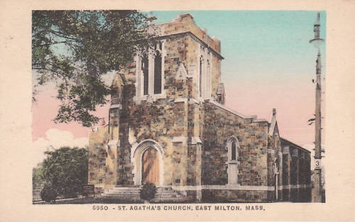 St. Agatha's Church postcard